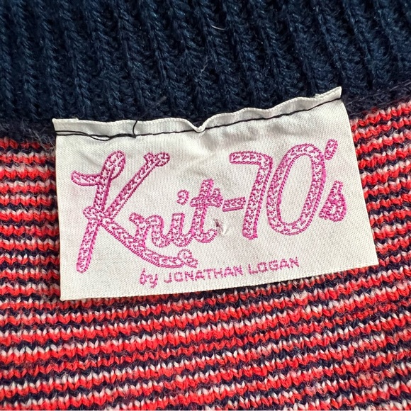 Vintage Knit-70s by Jonathan Logan Boho Knit Maxi Length Sweater Vest Fair Isle - Picture 4 of 6